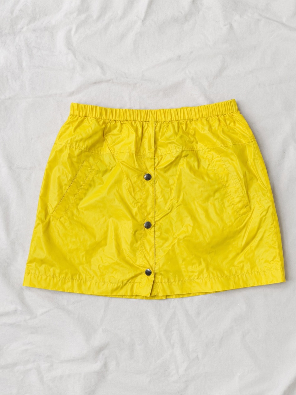 Forever 21 Yellow Raincoat Mini Skirt Y2K Womens Medium